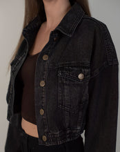 Load image into Gallery viewer, Cropped Denim Jacket
