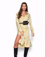 Load image into Gallery viewer, Shimmer Button Up Dress
