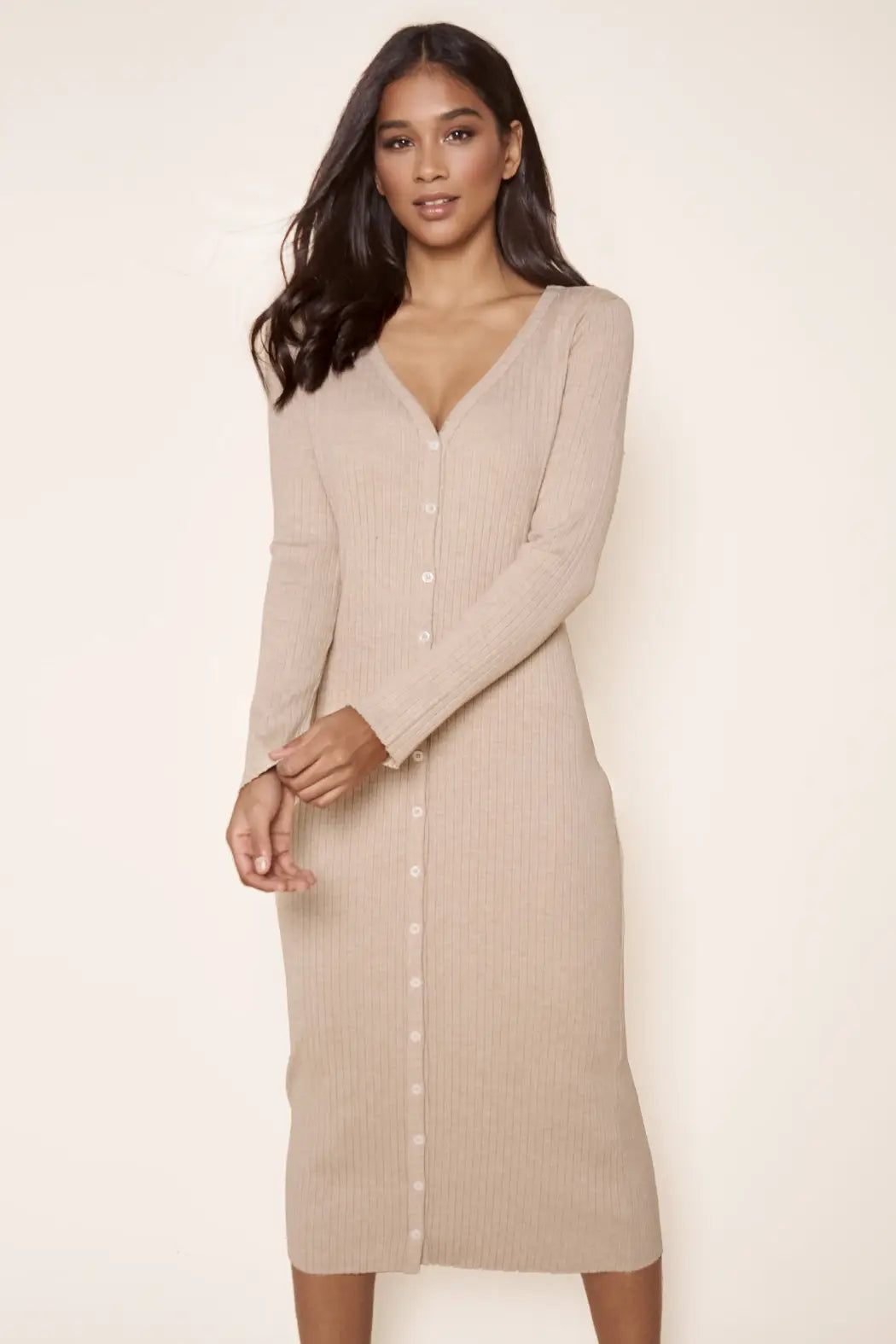 Ribbed Knit Cardigan Dress Ribbed Knit Cardigan Dress